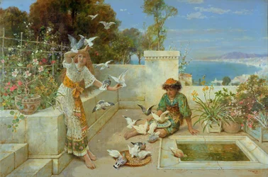 Enfants par la Méditerranée